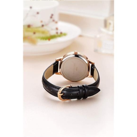 Women's Watch Elegant Watch for Women Leather Band Ladies Watch Waterproof - Picture 4 of 6